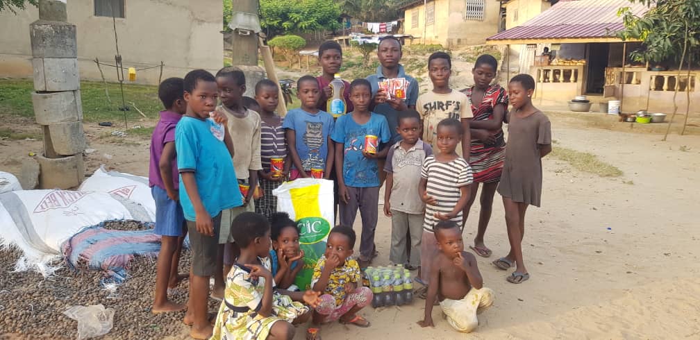 Food and beverages delivered for the village children of Akwatiakwaso, Ghana - 2